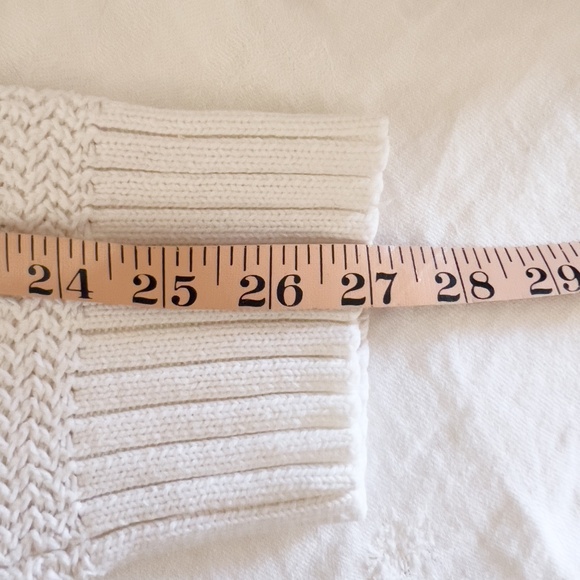 Vintage Preppy Y2K Lauren Jeans Company Ralph Lauren White Cotton Knit Sweater L - Picture 12 of 14